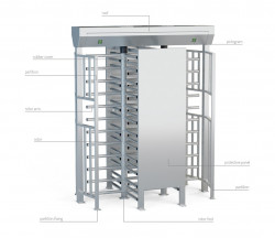BA3-2-S NNN Motorized Full Height Turnstile, Double, Inox  