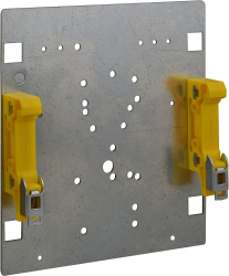 DIN2 bracket for equipment mounting on a DIN rail, 128x137mm  