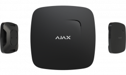 FireProtect Plus Wireless Smoke, Temperature, CO Detector with Siren, Black, Ajax  