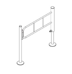 BR1-U-EP-BD Mechanical Swing Gate, Two Way with Electric Clatch  