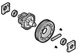 SPAMG311A00A Intermediate shaft assembly with M3BAR wormwheel  