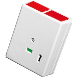 KP4 Double Push Panic Button Latching Plastic, Grade2  