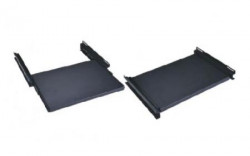 1U Pull-out shelf 19", depth 550mm, 4 fixing points, black WT-2382B  