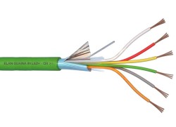 6x0.22mm² shielded cable, Cca-s1b,d0,a1, LSZH, green, ELAN, 100m  
