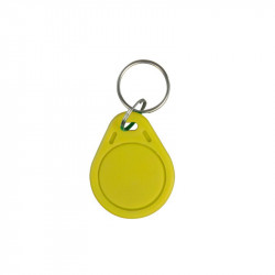 Mifare S50 1kB 13.56MHz pendant, with HEX number, yellow  