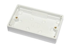 NCP-11 White 146x86x25mm surface mount UK double gang back box  