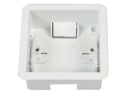NCP-8 White 83x83x35mm flush mount UK single gang back box  