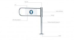 BR1-U-RT/LF Mechanical Swing Gate, One-Way  