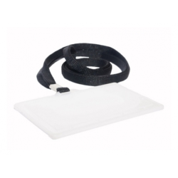 Holder for access card, horizontal, with black cord  
