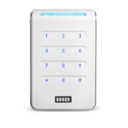 Signo 40K Smart Card Reader HID, with Keypad, Mobile ID, iCLASS, Mifare, Pigtail, White  