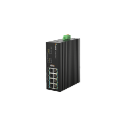SP3010FM-L2 Industrial Managed L2 Switch, 8x1Gbps PoE, 2x SFP, 240W  