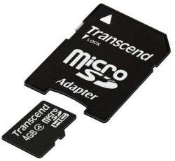 4Gb microSDHC memory card, Class 4, Transcend  