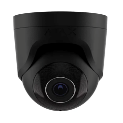 TurretCam 5Mpix DOME IP Camera , 2,8mm (100°) , IR up to 50m, Microphone, MicroSD, IP65, Black, Ajax  