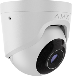 TurretCam 8Mpix DOME IP Camera , 2,8mm (100°) , IR up to 50m, Microphone, MicroSD, IP65, White, Ajax  