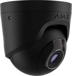 TurretCam 8Mpix DOME IP Camera , 2,8mm (100°) , IR up to 50m, Microphone, MicroSD, IP65, Black, Ajax  