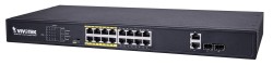 AW-FGT-180D-250 PoE Switch 16xFE POE+2GE COMBO RJ45/SFP, VLAN, 250W  
