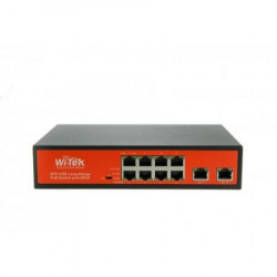 WI-PS210G switch, Watchdog, 8x100Mbps PoE 250m, 2x1Gbps, VLAN, 150W  