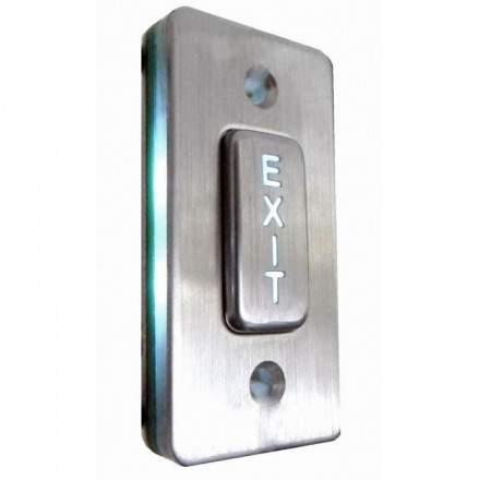 DE-10 exit button, with illumination, metal, NO 