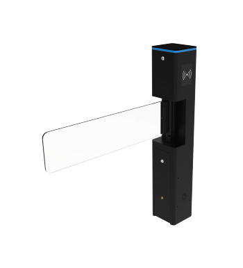 SBT2000S-B Swing Barrier, Black, Tempered Glass 