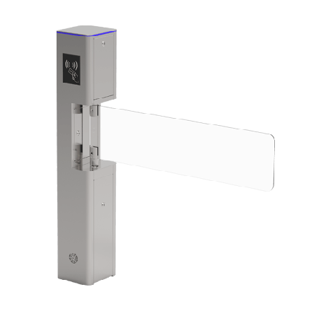 SBT2000S-SS Swing Barrier, Silver, Tempered Glass 