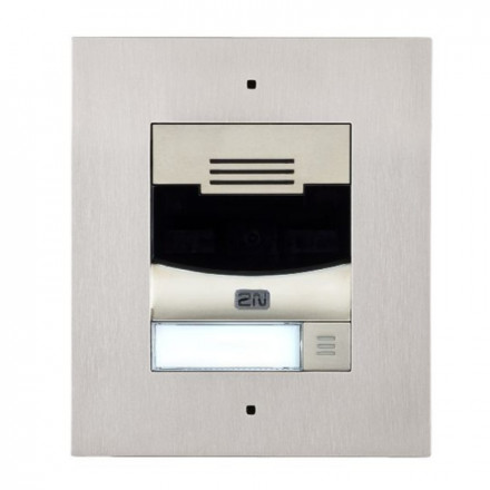 2N IP Solo with camera, flush mount, silver (with flush mount frame, must be together with 9155017) 