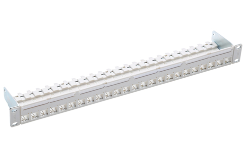 R813485 PP-24Pt-PC-19"-1U-empty-C6A/s-gy 