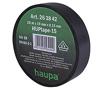 Electical insulating tape Haupa 19mmx20m, black 