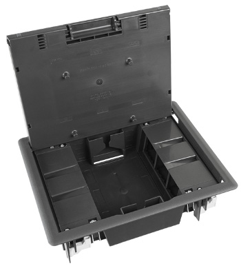 830006 CCZ Floor Box, 12 Modules, Gray 