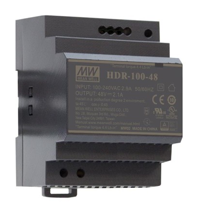 HDR-100-12N 12V 7.5A Power Supply DIN Rail Mount MeanWell 