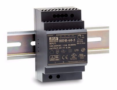 HDR-60-24 24V 2.5A Power Supply DIN Rail Mount MeanWell 
