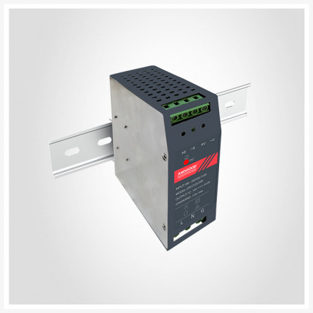 DR48120-02C pulse power supply, 48V 2.5A, mounted on a DIN rail 