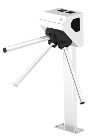 ZA2-STI-DA Motorized Tripod Turnstile with Automatic Arm Drop, Inox 