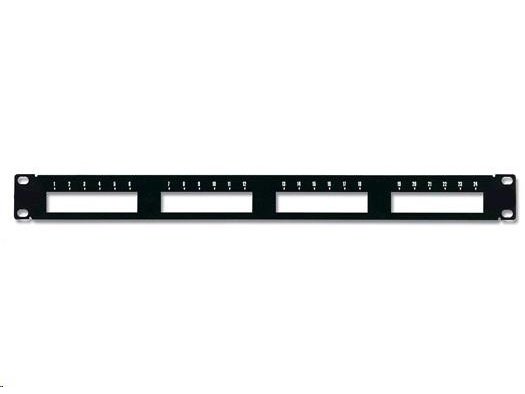 24 Port Keystone Blank Panel, Black 