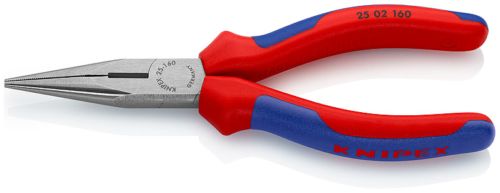 25 02 160 Plier mouthpieces, direct. with pointed ends 160mm, two-tone handle, blackened metal 
