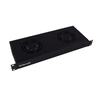2 fan unit 1U 19", gray 