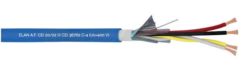 2x1,50mm² + 2x1,00mm² ekranuotas kabelis, ELAN, Eca, 100m 