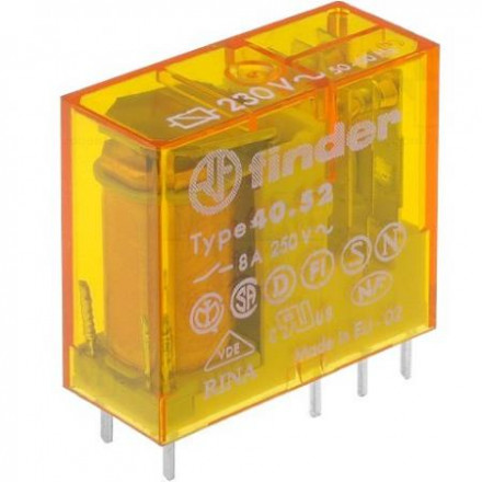 40.52.8.230.0000 Relay AC 230V, 8 A, 2 Poles, Finder 