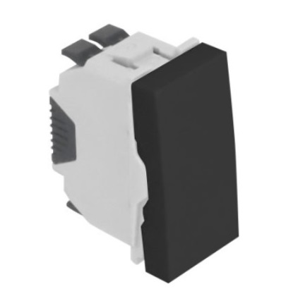 45010 SPM Q45 45x22.5 electrical switch, mounted in trough, matt black 
