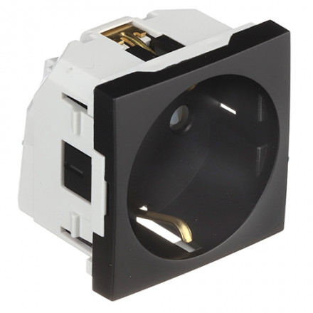 45129 SPM SAF EARTH SOC(SCHUKO)HOR APERT-2MOD MATTE BK 