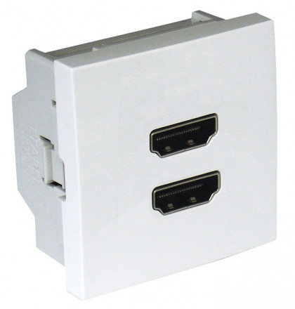 45436 SBR HDMI cable outlet cover 2 modules, white 