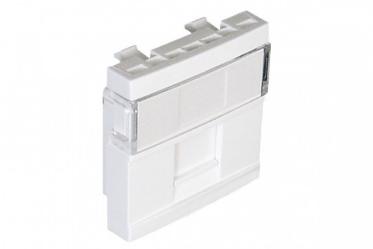45976 SBM Module F/1 RJ45 Cconnector, 2 Modules, Matte White 