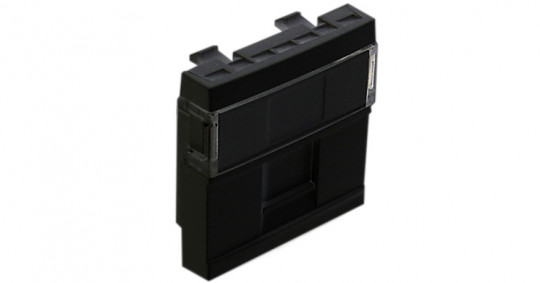 MODULE F/1 RJ45 CONNECTOR - 2 MOD MATTE BLACK 