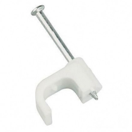 4mm clamp for cable, white (100 pcs) 