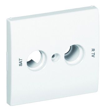 C.PLATE F/R TV-SAT SOCK MULTIBR 2 OUTP WHITE 