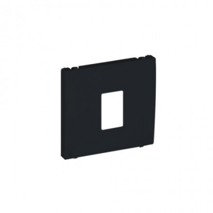 COV PLAT F/SINGLE RJ45 COMP SOCKETS MATTE BL 