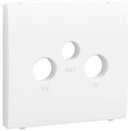 COVER PLATE FOR R-TV-SAT SOCKETS WHITE 