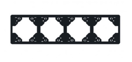 FOUR-GANG HORIZONTAL FRAME MATTE BLACK 