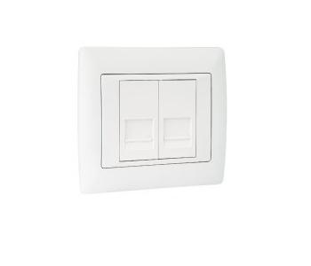 70450 SBR RJ45 Double socket, white 