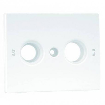 C.PLATE F/R TV-SAT SOCK MULTIBR 2 OUTP IVORY 
