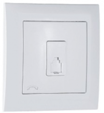 TELEPHONE SOCKET (4 COND) IVORY 
